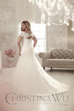 Lace Plus size wedding Dress lace mermaid trumpet gown