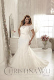 Lace Plus size wedding Dress lace mermaid trumpet gown