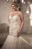 Lace Plus size wedding dress lace mermaid trumpet gown
