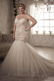Lace Plus size wedding dress lace mermaid trumpet gown