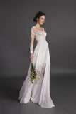 Designer Chic Nostalgia lace chiffon satin tulle A-line ball gown wedding dress