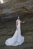 Chic Nostalgia lace chiffon satin tulle fit & flare wedding dress
