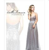 Chiffon lace long bridesmaid dress.