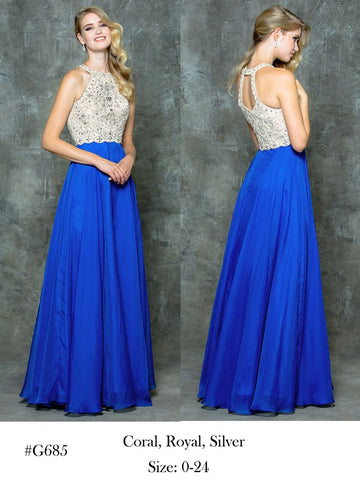 Designer prom dress lace, chiffon, satin, long.