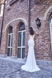 Chic Bohemian beach look lace chiffon satin A-line ball gown wedding dress