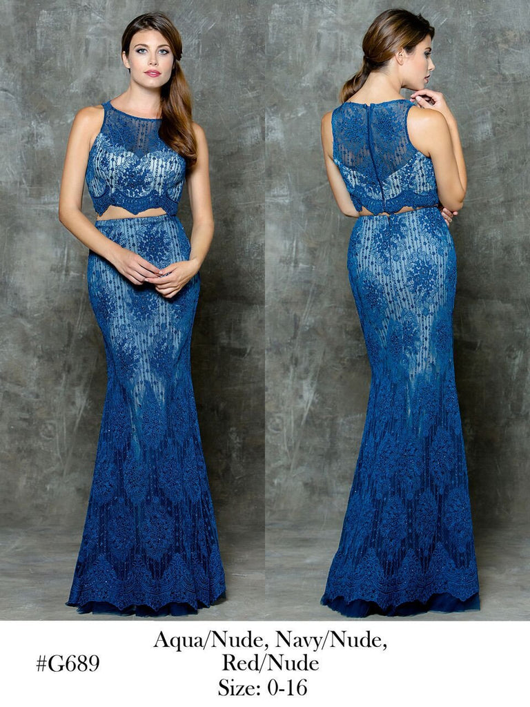 Designer prom dress lace, chiffon, satin, long.