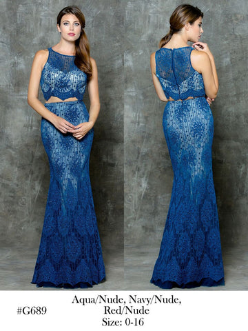 Designer prom dress lace, chiffon, satin, long.
