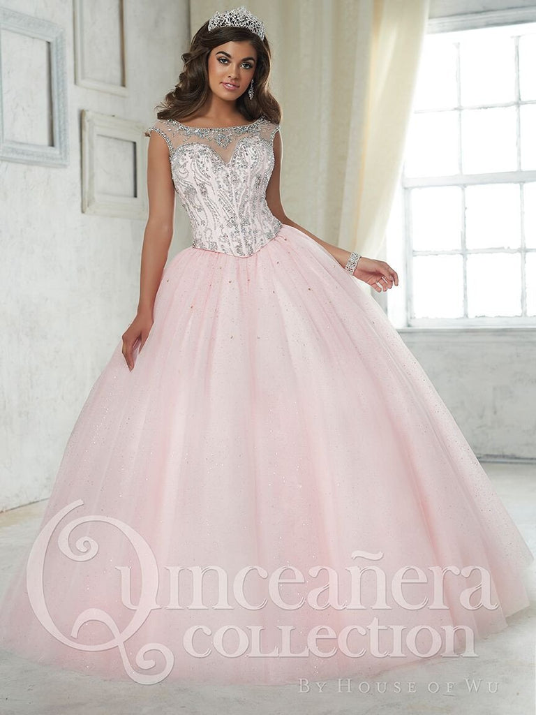 2017 Beautiful quinceanera, sweet 16, engagement two pieces ball gown dress by designer House of Wu