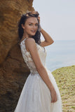 Designer Chic Bohemian beach look lace chiffon satin  wedding dress