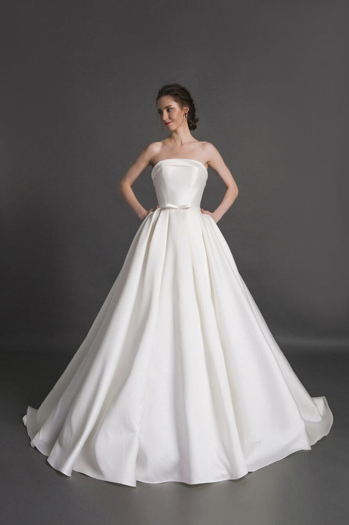 Designer Chic Nostalgia lace chiffon satin tulle A-line ball gown wedding dress