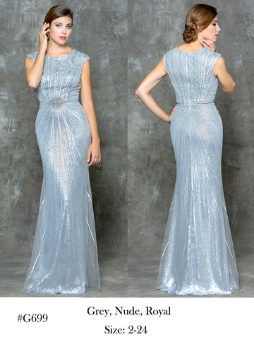 Designer prom dress lace, chiffon, satin, beading long.