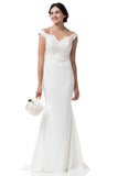 Wedding dress lace CAP SLEEVE, SWEETHEART NECK, TRUMPET