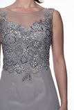 Mother Of The Bride Lace satin chiffon Long Gown Dress.