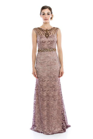 Mother Of The Bride Lace satin chiffon Long Gown Dress.