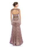 Mother Of The Bride Lace satin chiffon Long Gown Dress.