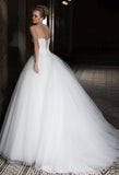 Lace BEADED tulle princess ball gown lace A-Line wedding dress