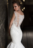 Lace tulle BEADED MERMAID wedding dress