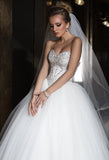 Lace tulle  princess ball gown lace A-Line wedding dress