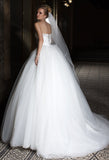 Lace tulle  princess ball gown lace A-Line wedding dress