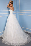 Lace satin strapless princess ball gow lace A-Line wedding dress
