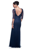 Mother Of The Bride Lace satin chiffon Long Gown Dress.