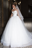 Lace tulle princess ball gown lace A-Line wedding dress