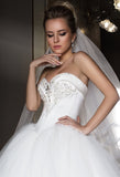 Lace tulle princess ball gown lace A-Line wedding dress