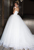 Lace tulle princess ball gown lace A-Line wedding dress