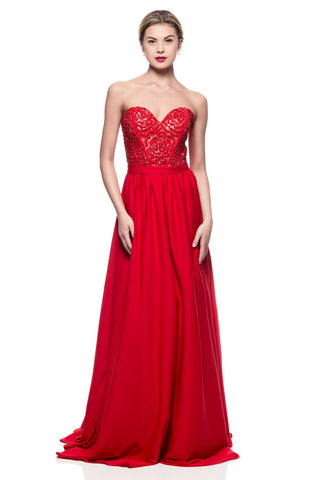 Prom & Evening Lace Beaded Dress