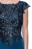 Mother Of The Bride Lace satin chiffon Long Gown Dress.