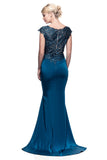 Mother Of The Bride Lace satin chiffon Long Gown Dress.