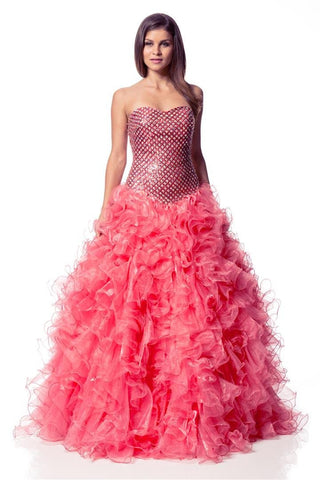 Quinceanera, sweet 16, engagement ball gown dress 