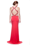 Prom & Evenning Lace Jersey Beaded Dresses