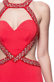 Prom & Evenning Lace Jersey Beaded Dresses