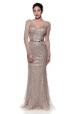 Mother Of The Bride Lace satin chiffon Long Gown Dress.