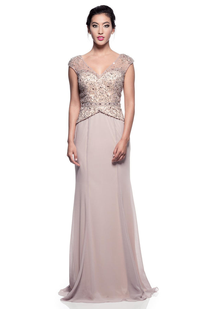 Mother Of The Bride Lace satin chiffon Long Gown Dress.