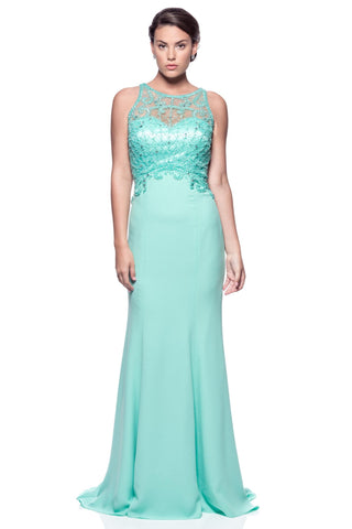 Prom & Evenning Lace Jersey Beaded Dresses