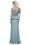 Mother Of The Bride Lace satin chiffon Long Gown Dress.