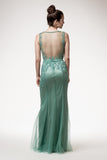 Mother Of The Bride Lace satin chiffon Long Gown Dress.