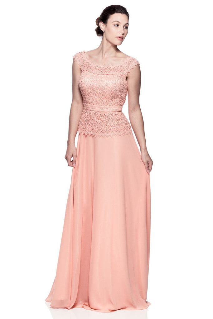Mother Of The Bride Lace satin chiffon Long Gown Dress.