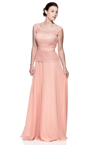 Mother Of The Bride Lace satin chiffon Long Gown Dress.