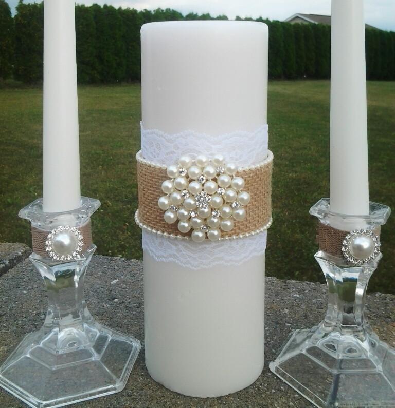Wedding accessories unity candle set