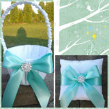 Wedding accessories flower girl basket & ring bearer pillow set