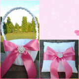Wedding accessories flower girl basket & ring bearer pillow set