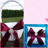 Wedding accessories flower girl basket & ring bearer pillow set