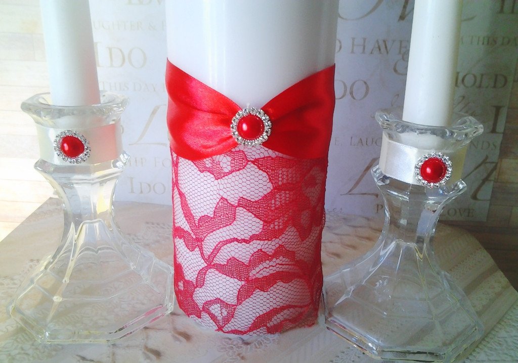 Wedding accessories unity candle set