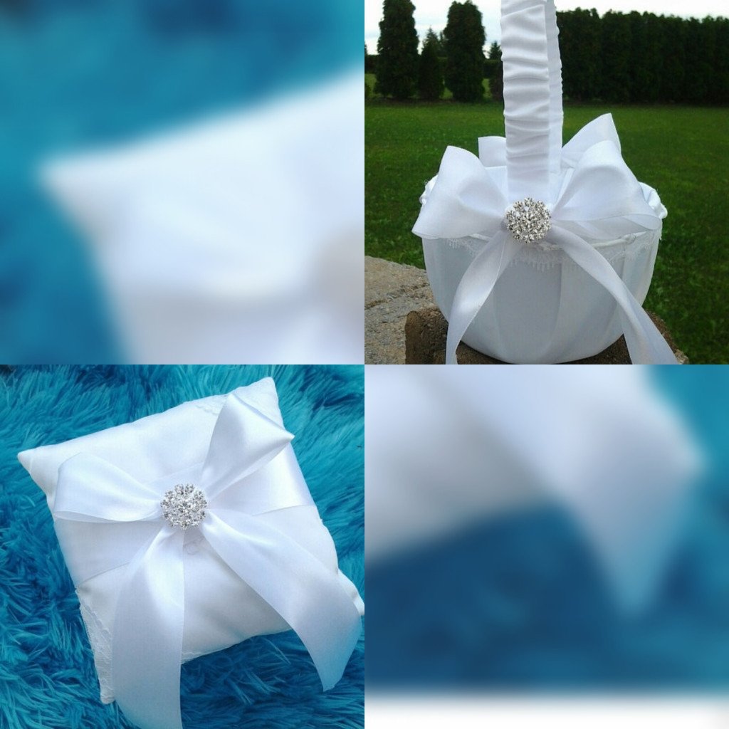 Wedding accessories flower girl basket & ring bearer pillow