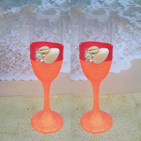 Wedding accessories 2 pcs champagne glasses
