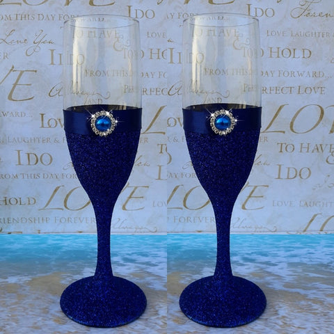 Wedding accessories 2 pcs champagne glasses