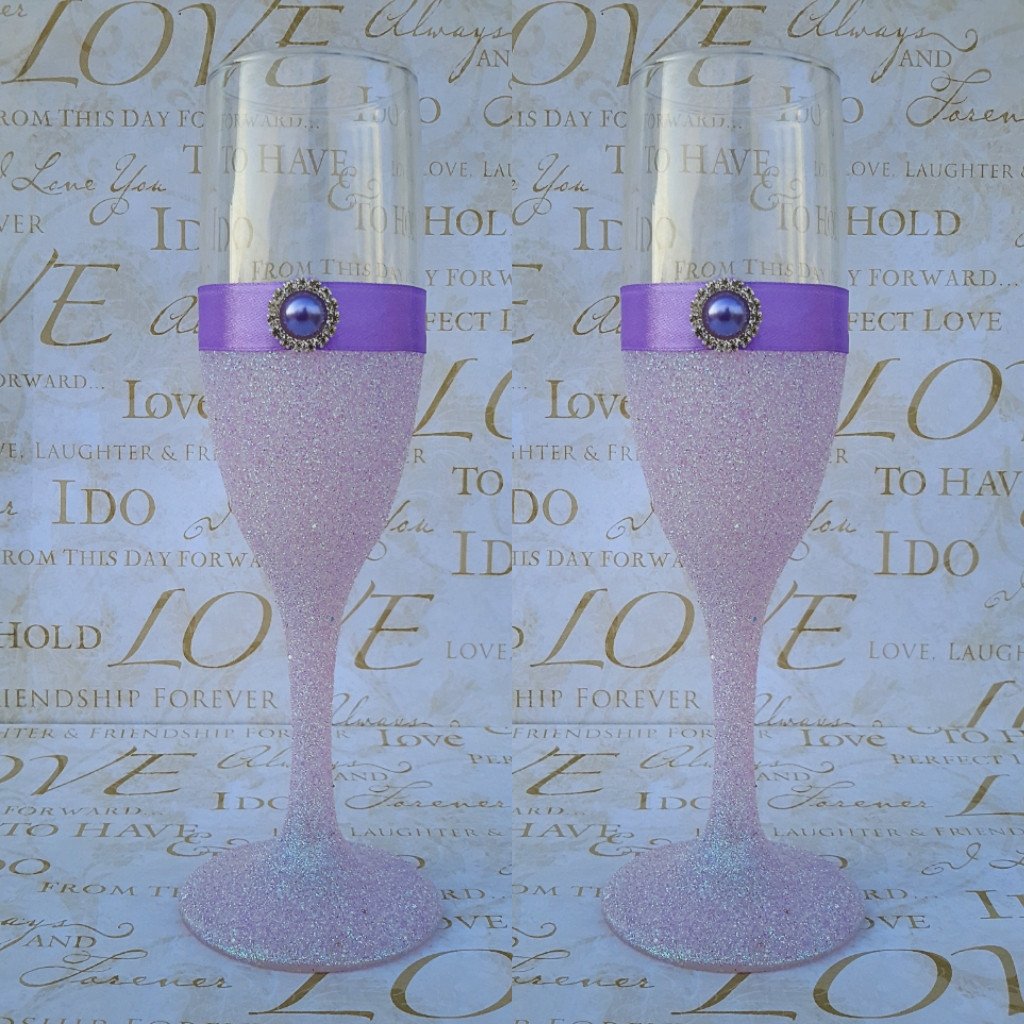 Wedding accessories 2 pcs champagne glasses